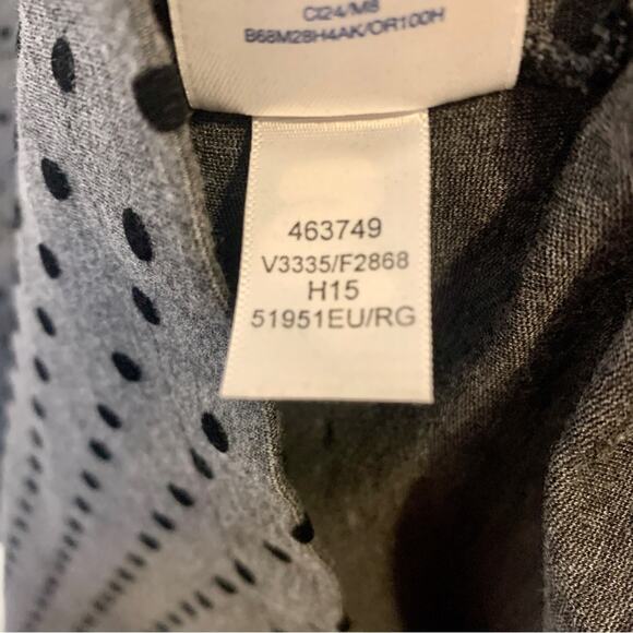 Lands End Polka Dot Gray Pencil Skirt Short Professional Work Dress 6 - Picture 9 of 11